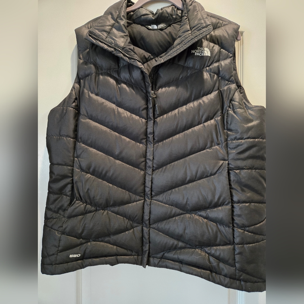 Women's XL, North Face, Black Puffer Vest 650